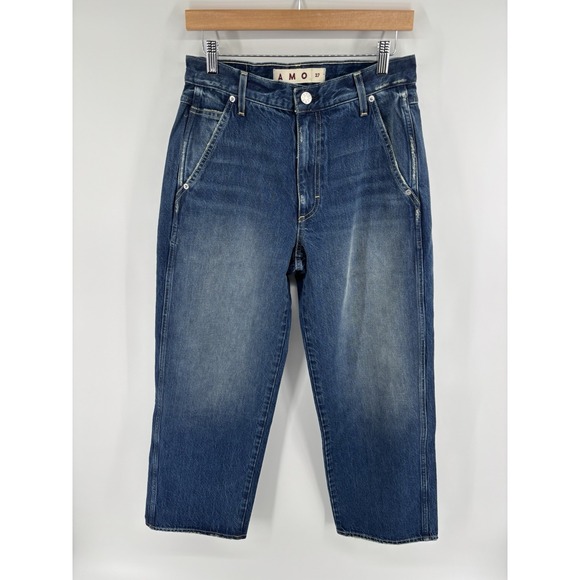 NWOT AMO Jocelyn Trouser Jeans Sz 27 (Meas 29) Wide Straight Leg MSRP $322 - Picture 4 of 16